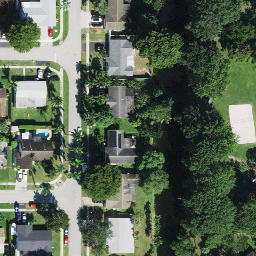 Sand Volleyball Court, Coconut Creek, FL — aerial view