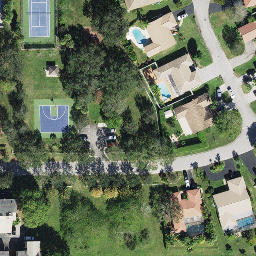 Sand Volleyball Court, Coral Springs, FL — aerial view