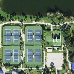 Sand Volleyball Court, Coconut Creek, FL — aerial view