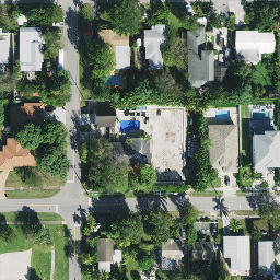 Sand Volleyball Court, Pompano Beach, FL — aerial view