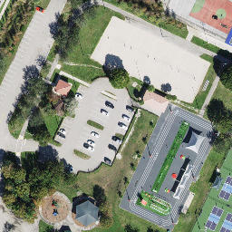 Sand Volleyball Court, Tamarac, FL — aerial view