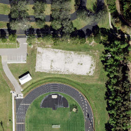 Sand Volleyball Court, Pine Ridge, FL — aerial view