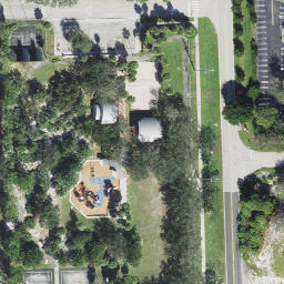 Sand Volleyball Court, Palm Aire, FL — aerial view