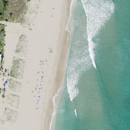 Sand Volleyball Court, Lauderdale-by-the-Sea, FL — aerial view