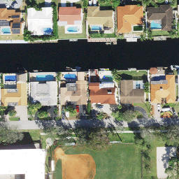 Sand Volleyball Court, North Andrews Gardens, FL — aerial view