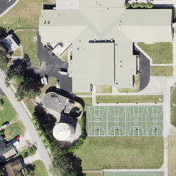 Volleyball Court, Golden Gate, FL — aerial view