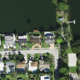 Sand Volleyball Court, Twin Lakes, FL — aerial view