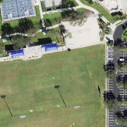 Sand Volleyball Court, Naples, FL — aerial view