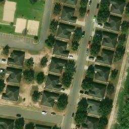 Donna Beach Volleyball Court — aerial view