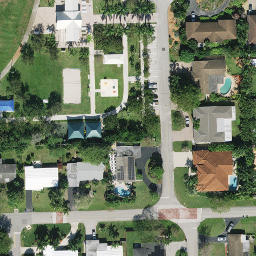 Sand Volleyball Court, Wilton Manors, FL — aerial view