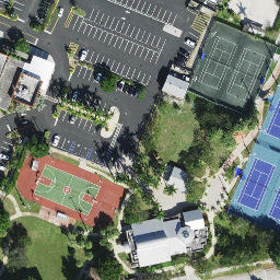 Sand Volleyball Court, Wilton Manors, FL — aerial view