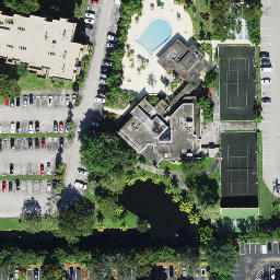 Sand Volleyball Court, Plantation, FL — aerial view