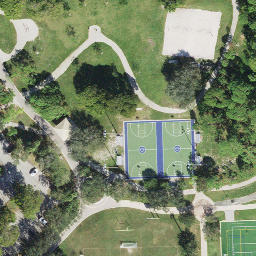 Sand Volleyball Court, Sunrise, FL — aerial view