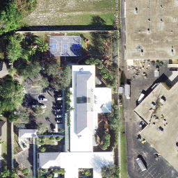Sand Volleyball Court, East Naples, FL — aerial view