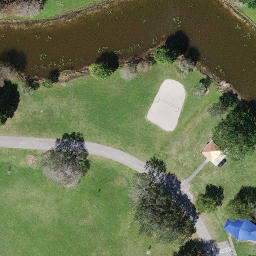 Sand Volleyball Court, Weston, FL — aerial view
