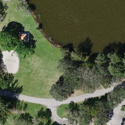 Sand Volleyball Court, Weston, FL — aerial view