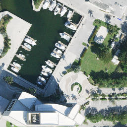Sand Volleyball Court, Fort Lauderdale, FL — aerial view