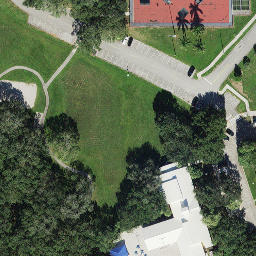 Sand Volleyball Court, Cooper City, FL — aerial view