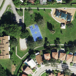 Sand Volleyball Court, Cooper City, FL — aerial view
