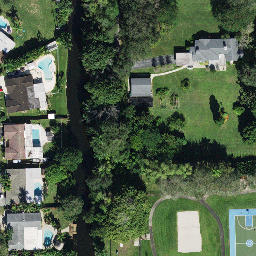 Sand Volleyball Court, Cooper City, FL — aerial view