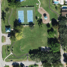 Sand Volleyball Court, Cooper City, FL — aerial view