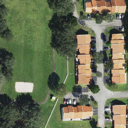 Sand Volleyball Court, Cooper City, FL — aerial view