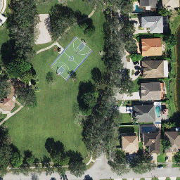 Sand Volleyball Court, Cooper City, FL — aerial view