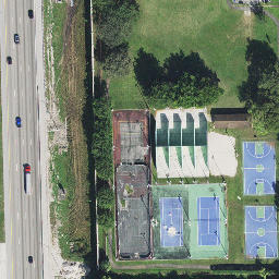 Sand Volleyball Court, Southwest Ranches, FL — aerial view