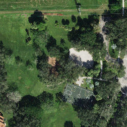 Sand Volleyball Court, Cooper City, FL — aerial view