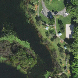 Sand Volleyball Court, Sunshine Ranches, FL — aerial view