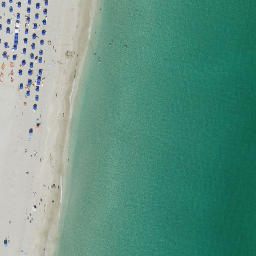 Sand Volleyball Court, Hollywood, FL — aerial view