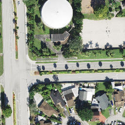 Sand Volleyball Court, Miramar, FL — aerial view