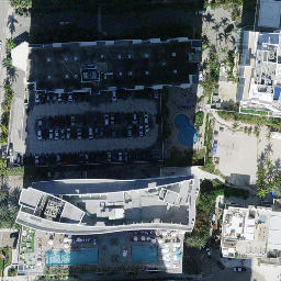 Sand Volleyball Court, Golden Beach, FL — aerial view