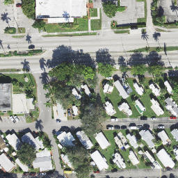 Sand Volleyball Court, Pembroke Park, FL — aerial view