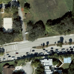 Sand Volleyball Court, Aventura, FL — aerial view