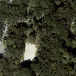Sand Volleyball Court, Ojus, FL — aerial view