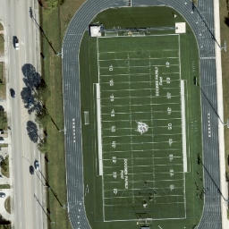 Sand Volleyball Court, Opa-locka, FL — aerial view