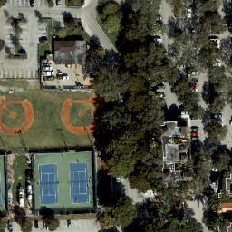 Sand Volleyball Court, Miami Lakes, FL — aerial view