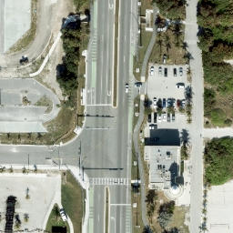 Sand Volleyball Court, Bal Harbour, FL — aerial view