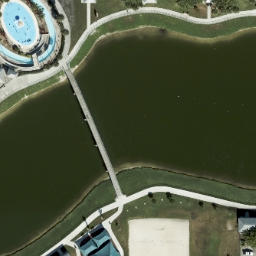 Sand Volleyball Court, Miami Lakes, FL — aerial view