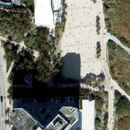 Sand Volleyball Court, Isle of Normandy, FL — aerial view