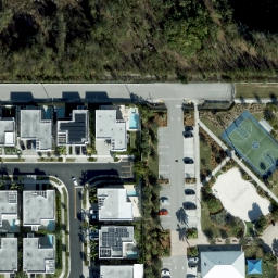 Sand Volleyball Court, Doral, FL — aerial view