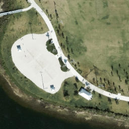 Sand Volleyball Court, Doral, FL — aerial view