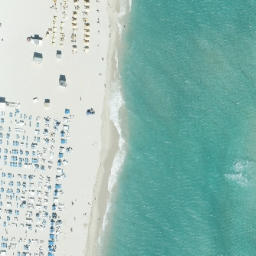 Sand Volleyball Court in Miami Beach, FL — aerial view
