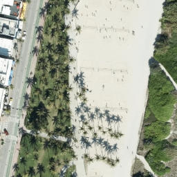 Lummus Park Beach Volleyball Courts — aerial view