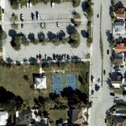 Sand Volleyball Court, Tamiami, FL — aerial view
