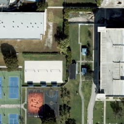 Sand Volleyball Court, Sweetwater, FL — aerial view