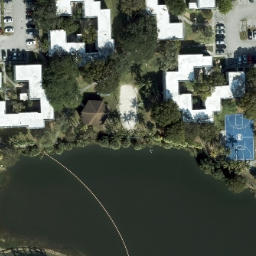 Sand Volleyball Court, Sweetwater, FL — aerial view