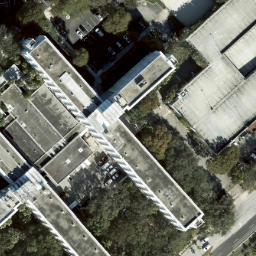 Sand Volleyball Court, Coral Gables, FL — aerial view
