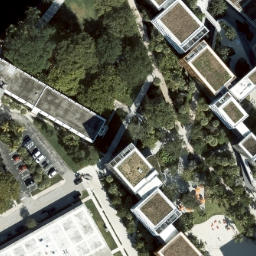 Sand Volleyball Court, Coral Gables, FL — aerial view